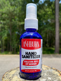 Ashburn Premium Hand Sanitizer made with Pure Essential Oils - 2 oz Spray Bottle